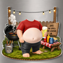Best Dad Ever & Grill Legend– Personalized Father's Day Funny Gifts For Dad, Grandpa