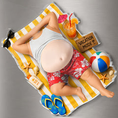 Leopard Shorts & Beach Drinks– Personalized Father's Day Funny Gifts For Dad, Grandpa