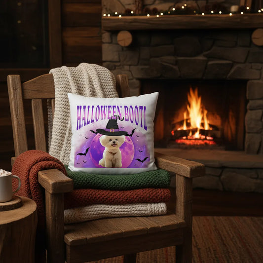 Halloween Bootleg Pet Portrait Pillow