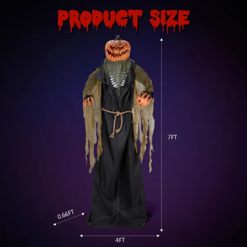 7 ft talking pumpkin - product photo 2 of 8