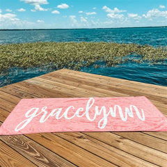 Scripty Style Personalized 30x60 Beach Towel