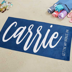 Scripty Style Personalized 30x60 Beach Towel