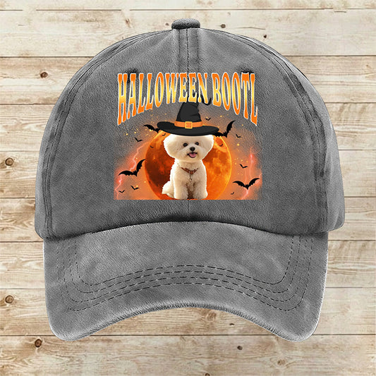 Custom Halloween Bootleg Pet Portrait Cap