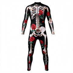 Luminous 3D Skeleton Halloween Bodycon Set, suitable for wearing at horror-themed parties.