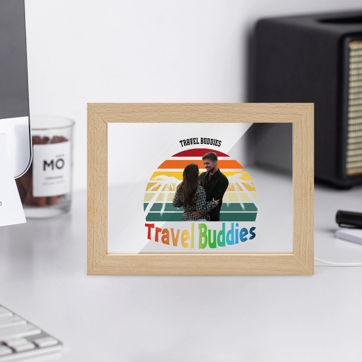Travel Buddies Wooden Framed