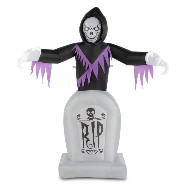 grim reaper and gravestone inflatable 6 Ft