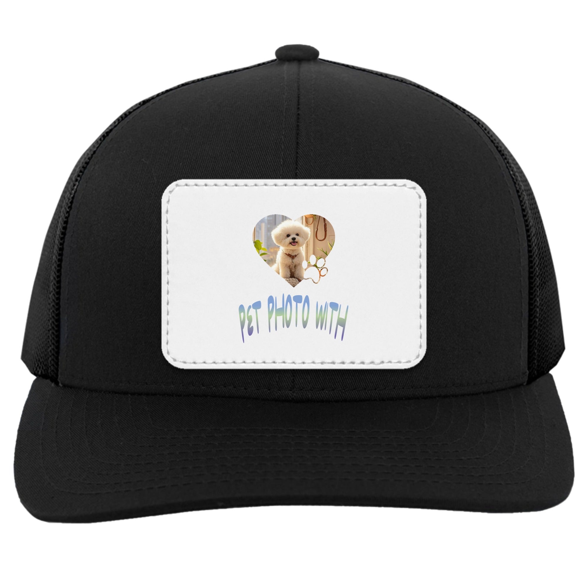Pet Photo with name in Gradient Finish Cap