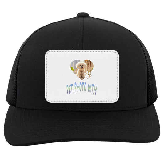 Pet Photo with name in Gradient Finish Cap