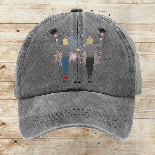 Custom Proud parents Washed Baseball Cap