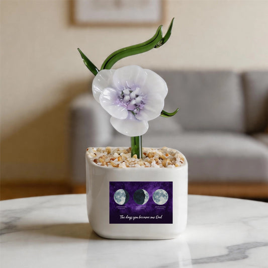 Crystal Glass Poppy Ornament