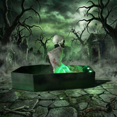 Halloween voice-controlled coffin skeleton motion props