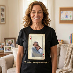 Custom DIY Multi-Photo & Text T-Shirt - Personalized Name Print Tee, The Ultimate Custom Gift for Family