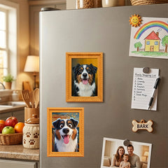 Custom Family Memory Photo Frame - Heartfelt Gift for Parents and Grandparents - Magnetic refrigerator magnets