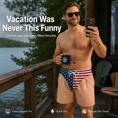 Men’s Patriotic American Flag Swim Briefs – Stars & Stripes Beachwear
