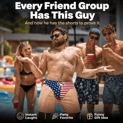 Men’s Patriotic American Flag Swim Briefs – Stars & Stripes Beachwear