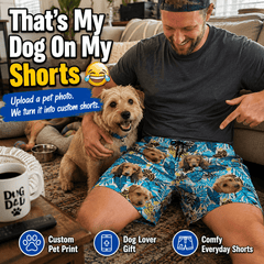 Custom Photo Face Tropical Shorts – Personalized Pet or People Print