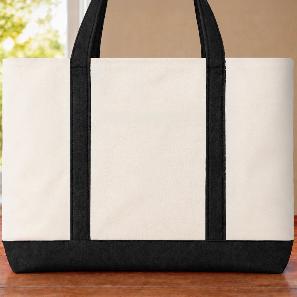 Custom Canvas Tote Bag - Personalized Summer Vacation And Travel Gifts For Mom, Dad, Brother, Sister - Sea Days Best Days