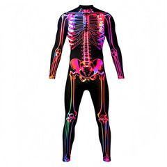 Luminous 3D Skeleton Halloween Bodycon Set, suitable for wearing at horror-themed parties.