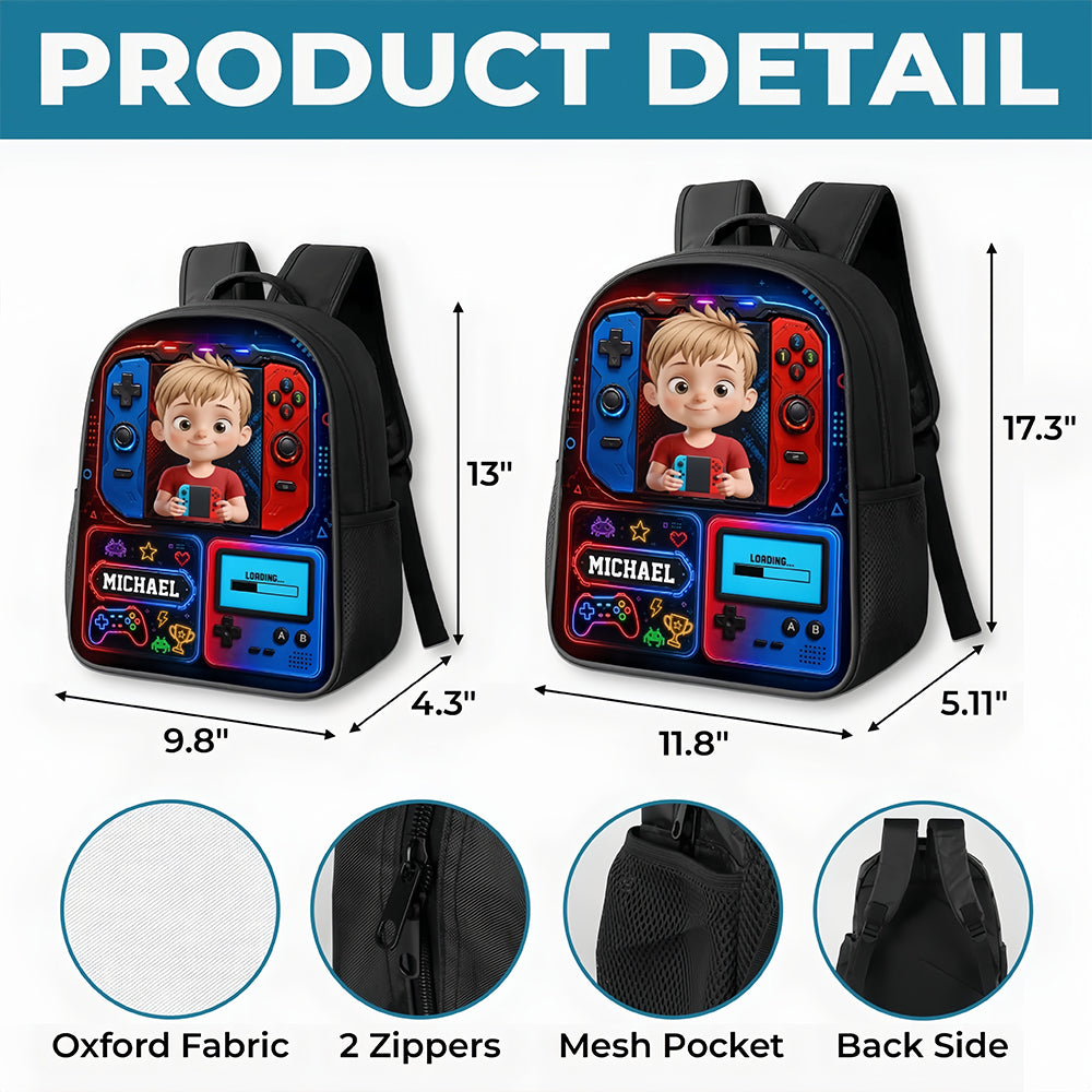 Custom Kids Front Printed Backpack - Personalized Back To School Gifts For Kids - Play Learn Win