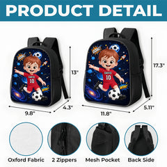 Custom Kids Front Printed Backpack - Personalized Back To School Gifts For Kids - Kick Dream Repeat