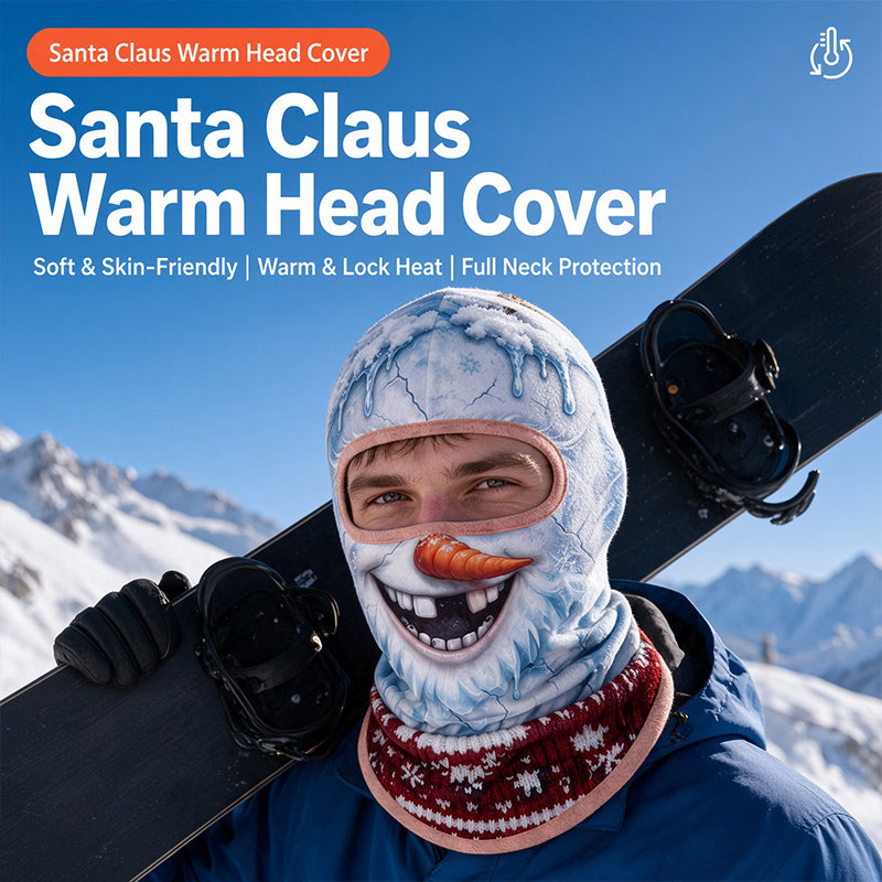 Christmas Balaclava Full Face Mask for Men Women – Funny Santa Thermal Ski Mask, Windproof Warm Fleece Winter Face Cover with Neck Protection, Holiday Gift