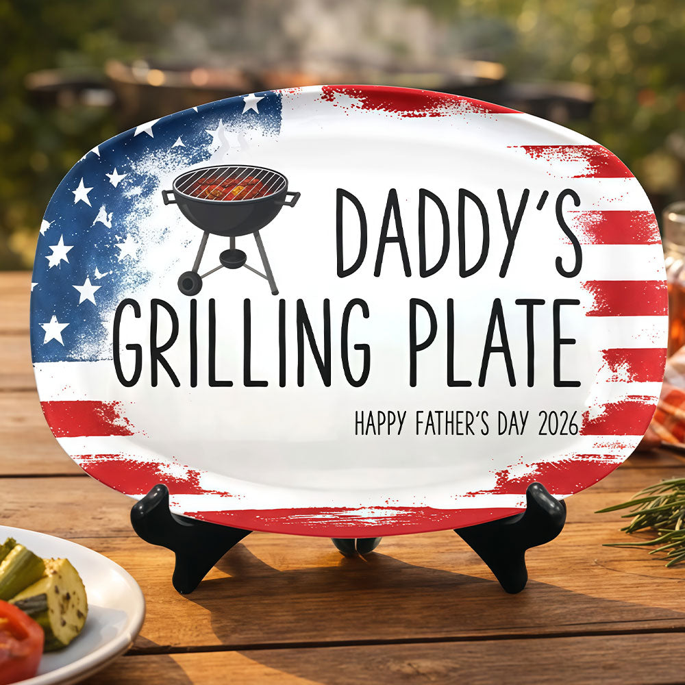 Custom Platter - Personalized Father's Day Birthday Gifts For Dad, Grandpa - Built On Food And Love