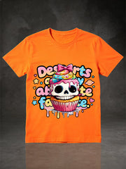 Desserts Fate Cute Skull Cupcake Graphic Tee