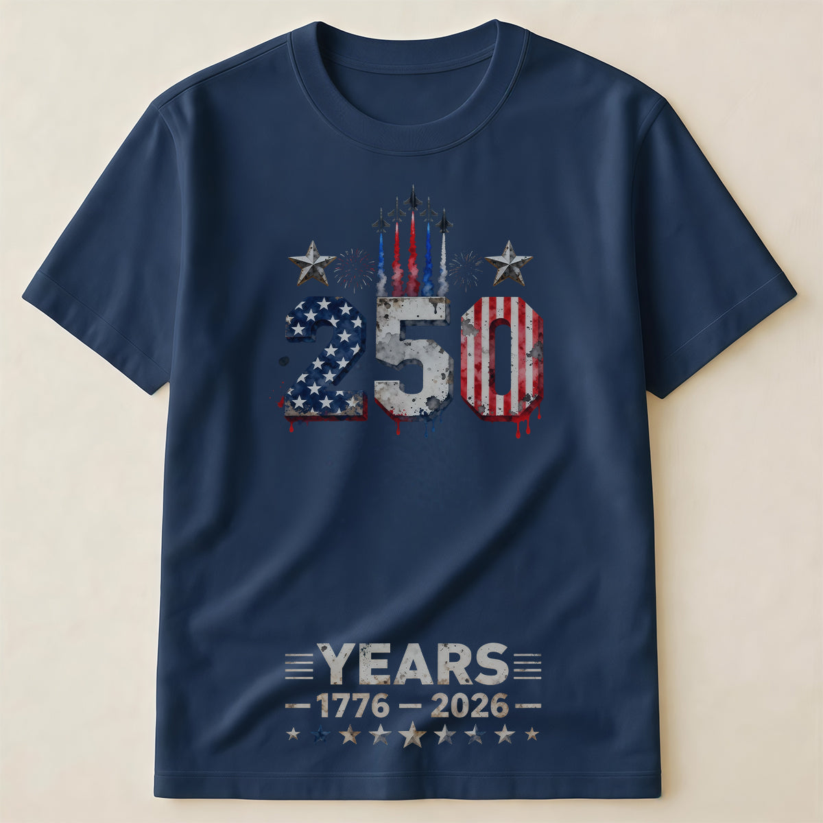 "Star-Studded" Dog 250th Anniversary Short-Sleeve T-Shirt
