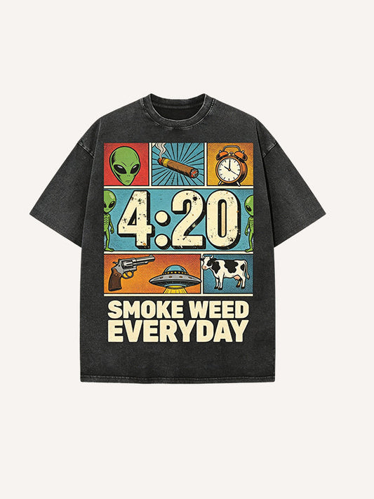 UFO Why Steal Cows Printed Short Sleeve