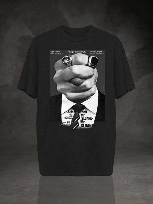 Vintage Mobster Fist & Suit Graphic T-Shirt