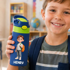 Customized Children's Warm Water Bottle 20oz - An Individualized Back-to-School Gift for Kids - Suitable for Learning Use