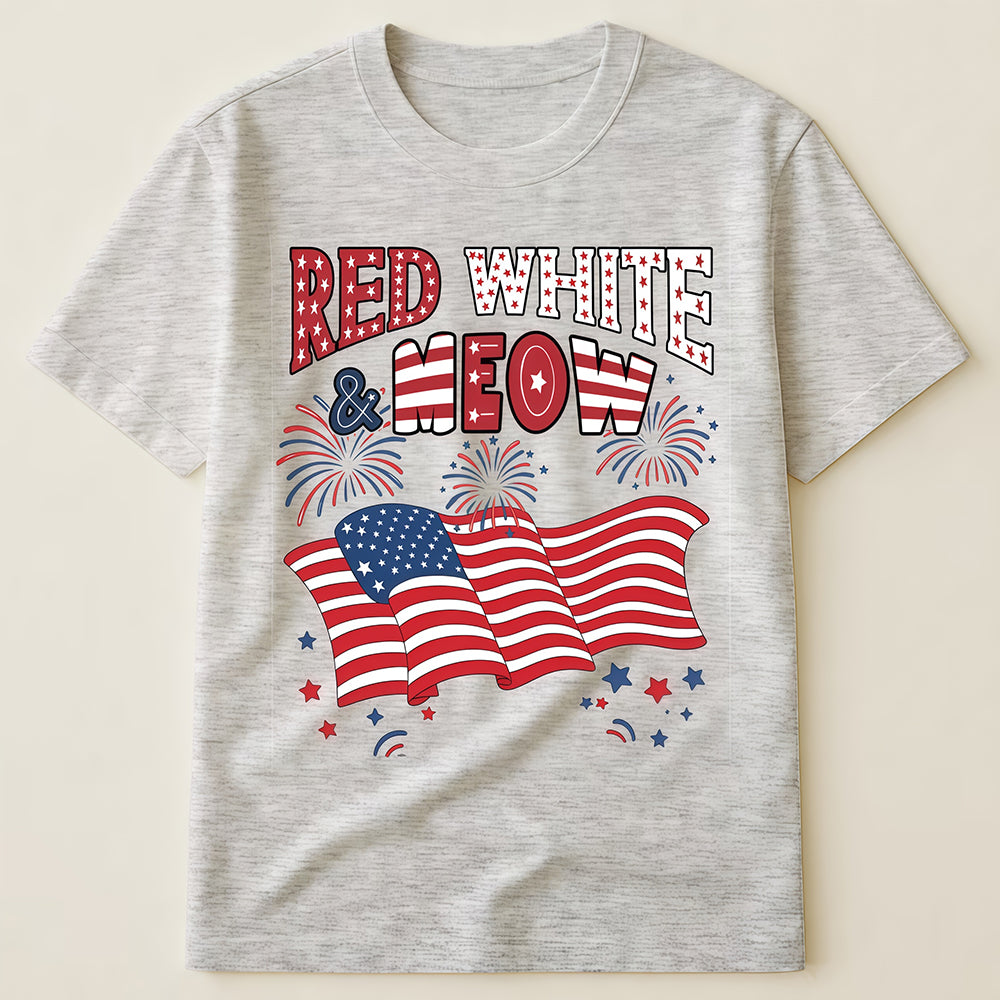 Red White Meow - Personalized Shirt