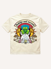 Turns out every day the sun hides luck inside. Printed Short Sleeve