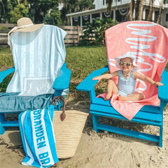 Classy Monogram Personalized 30x60 Beach Towel