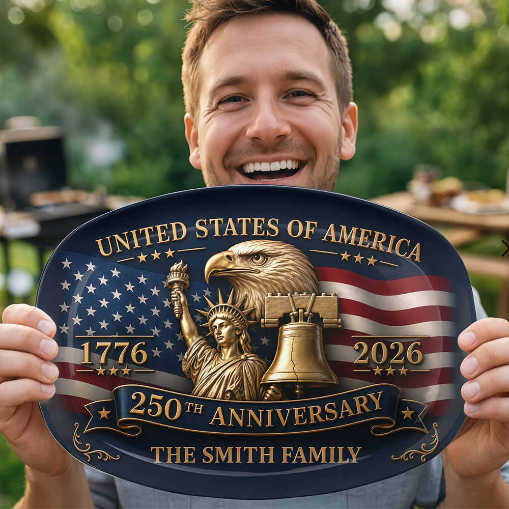 USA 250th Anniversary 1776-2026 Statue of Liberty Eagle Liberty Bell Patriotic Emblem