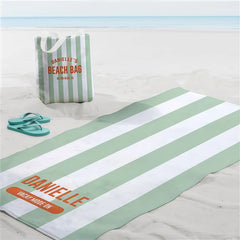 Sunkissed Stripes Personalized 30x60 Beach Towel