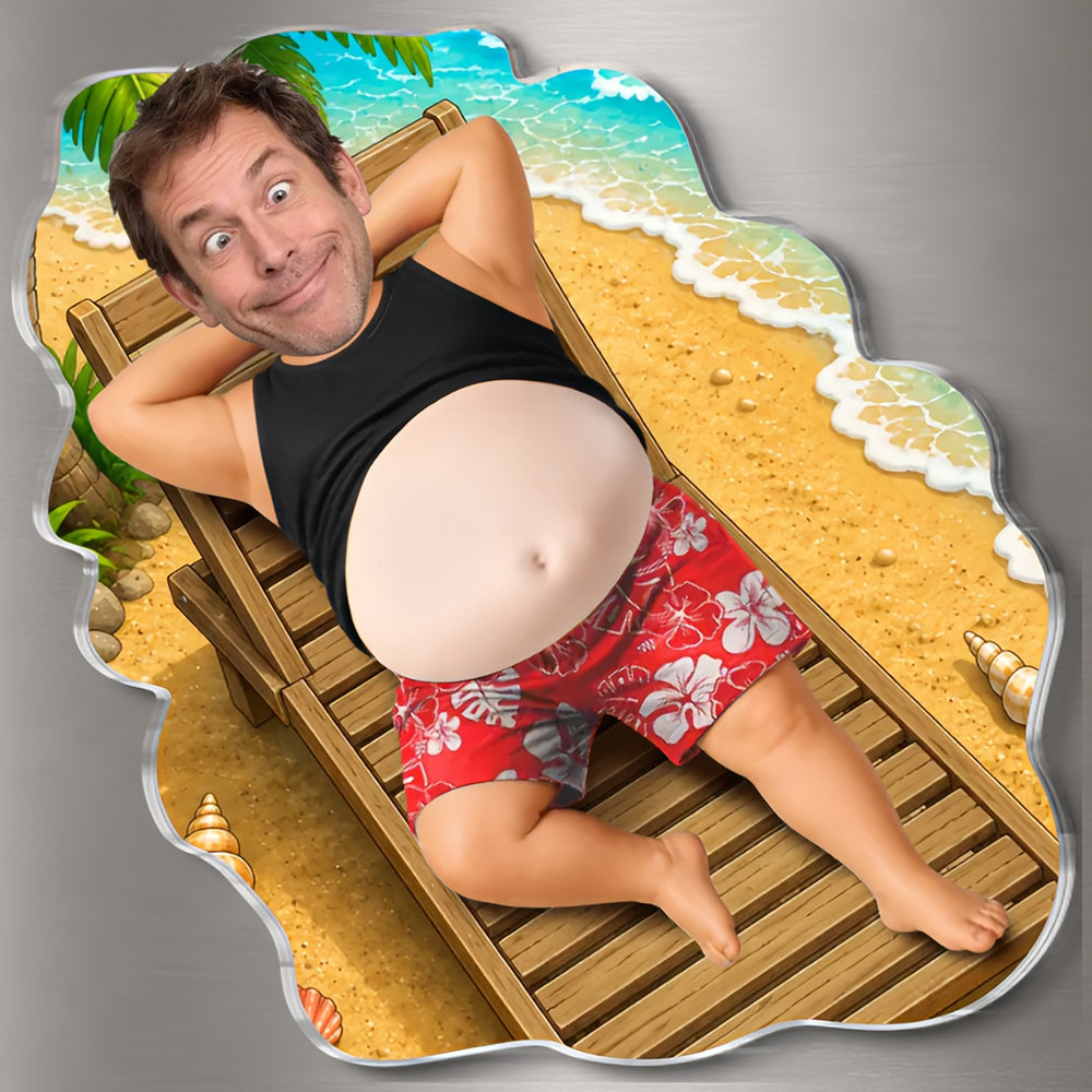 Livin' the Easy Beach Life– Personalized Father's Day Funny Gifts For Dad, Grandpa