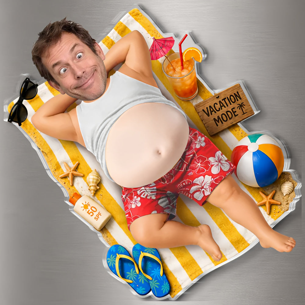 Leopard Shorts & Beach Drinks– Personalized Father's Day Funny Gifts For Dad, Grandpa