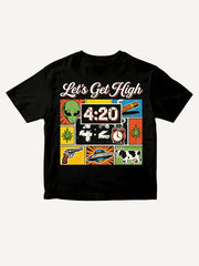 High-grade Cotton 420 Theme Printed Short Sleeve