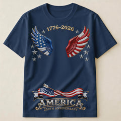 "Wings of Bravery" 250th Anniversary Short-Sleeve Tee (Cats & Dogs)
