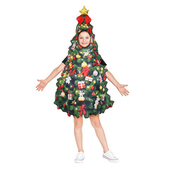 Christmas Tree Photo Booth Prop, Christmas Tree Cutout Stand-In Photo Prop with Face Hole, Xmas Party Selfie Decoration for Holiday Party