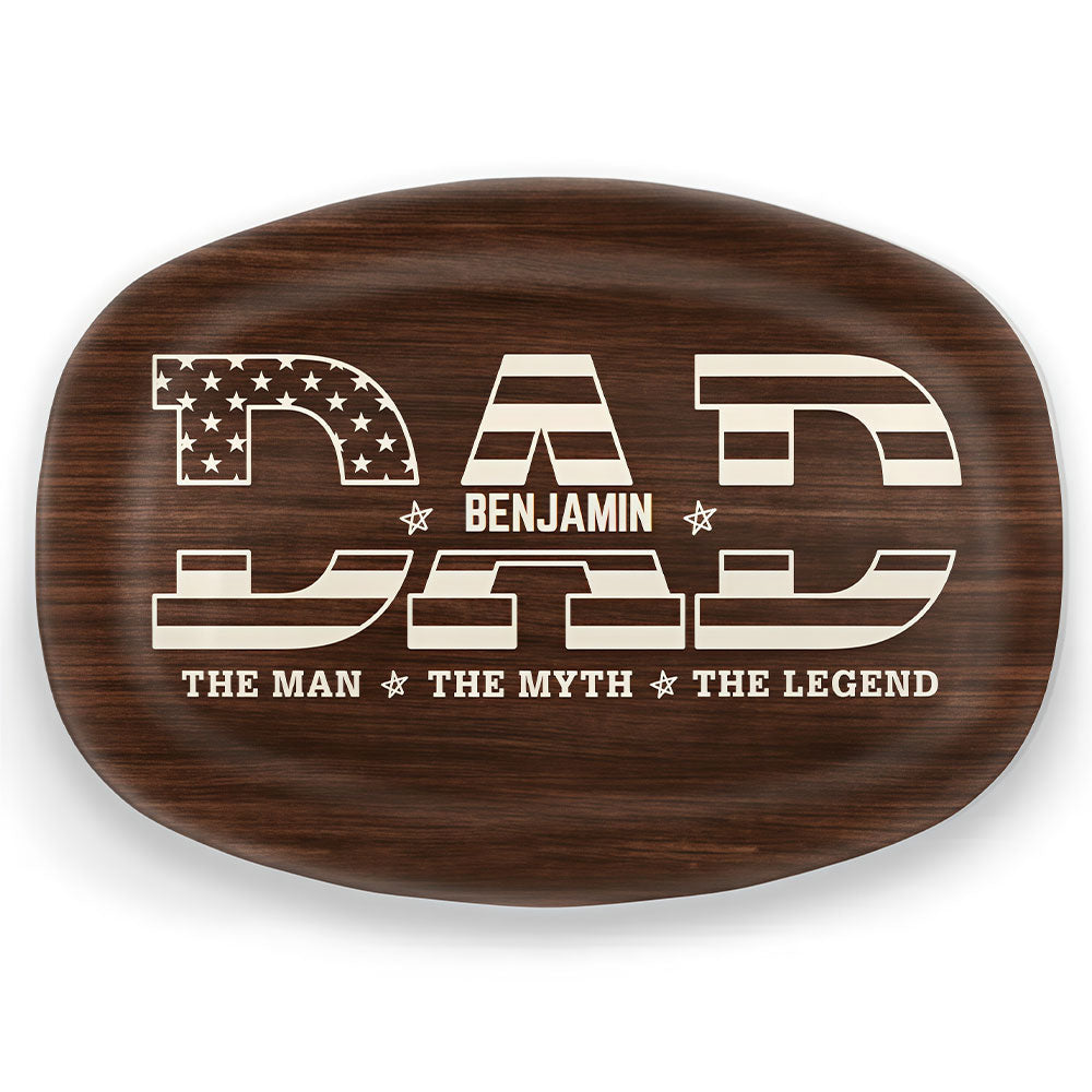 Like The Strength Of An Army - Family Personalized Custom Platter - Father's Day, Gift For Dad, Grandpa