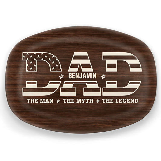 Like The Strength Of An Army - Family Personalized Custom Platter - Father's Day, Gift For Dad, Grandpa