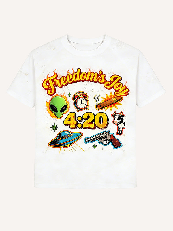 Trendy Flame Personalized 420 Theme Short Sleeve