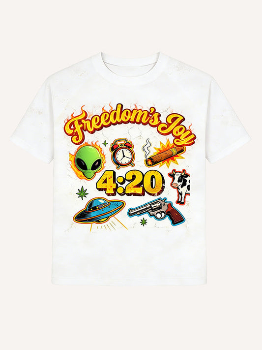 Trendy Flame Personalized 420 Theme Short Sleeve