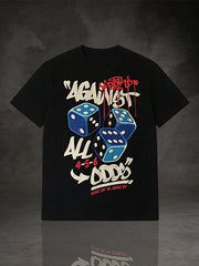 Unisex Vintage Against All Odds Lucky Dice Graphic Tee