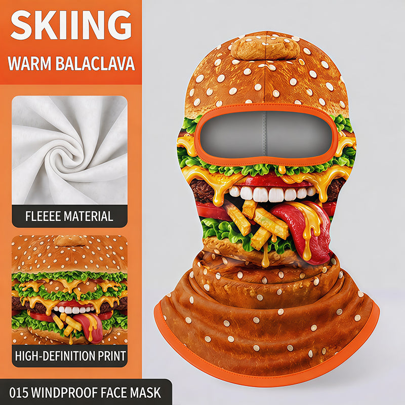 Novelty Fleece Balaclava – Windproof Funny Face Ski Mask That Covers Head, Face & Neck