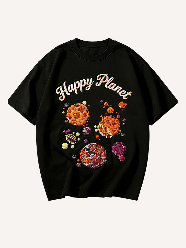 Happy Planet Printed Comfortable Short-Sleeve