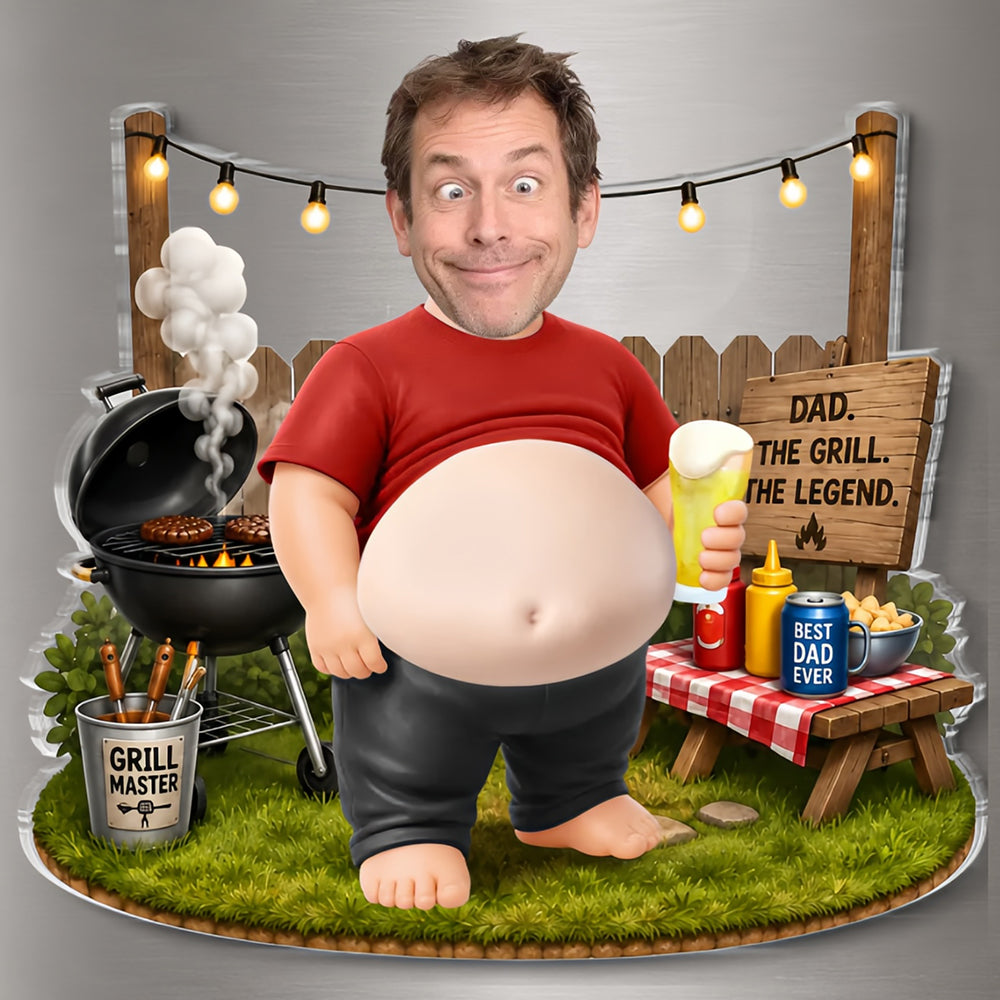 Best Dad Ever & Grill Legend– Personalized Father's Day Funny Gifts For Dad, Grandpa