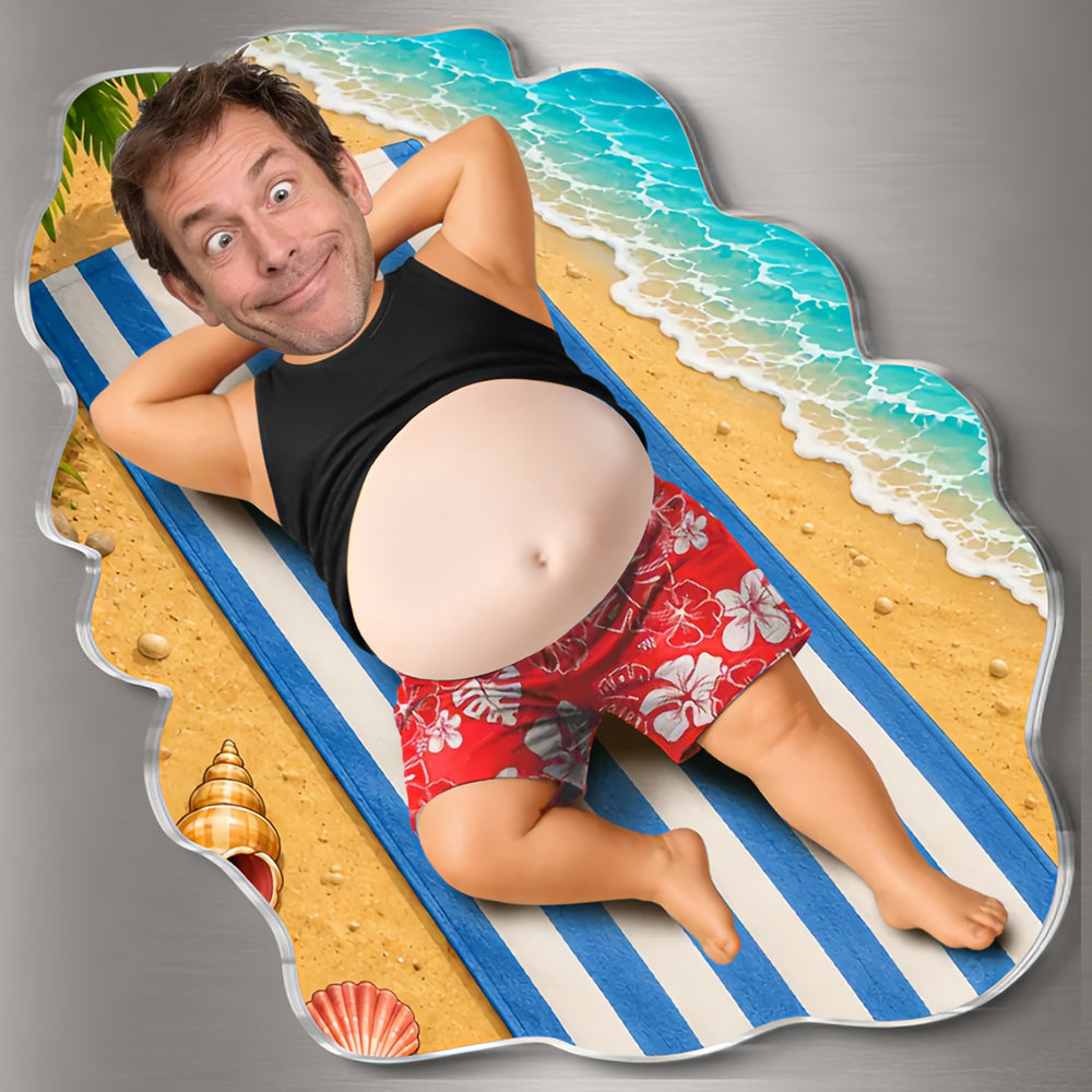 Leopard Print & Beach Naps– Personalized Father's Day Funny Gifts For Dad, Grandpa